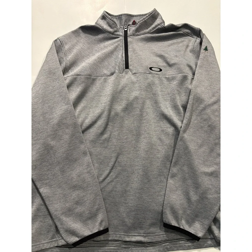 Oakley 1/4 Quarter Zip Pullover Mens Large Gray Athletic